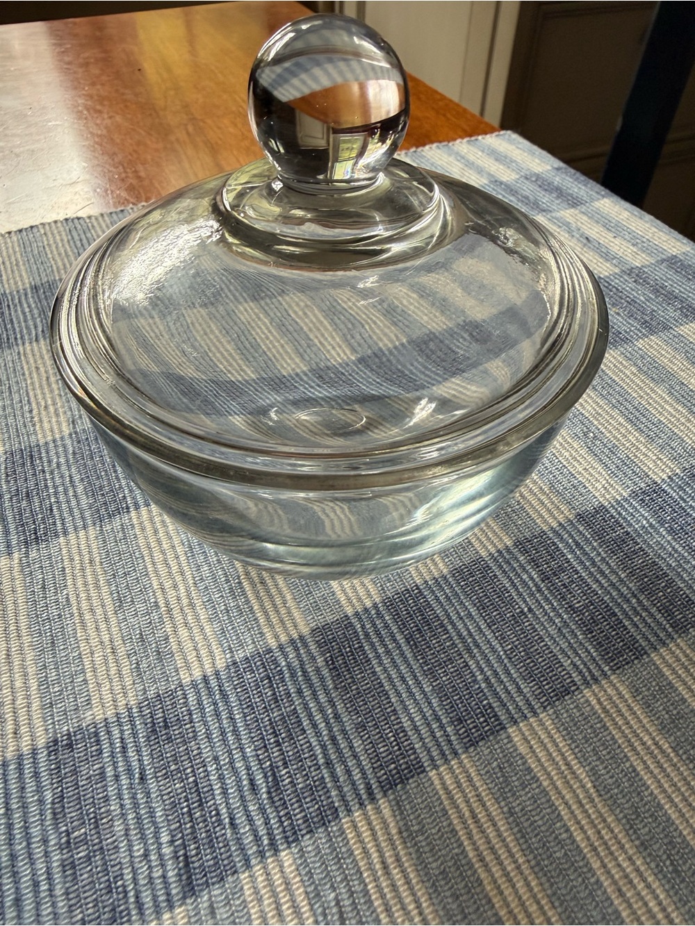 Clear Glass Covered Dish with Lid